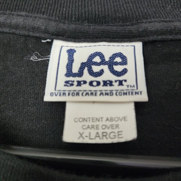 VINTAGE 90s RAIDERS Lee Sport NFL T-Shirt Black Single Stitch Tee Size XL - Picture 4 of 4